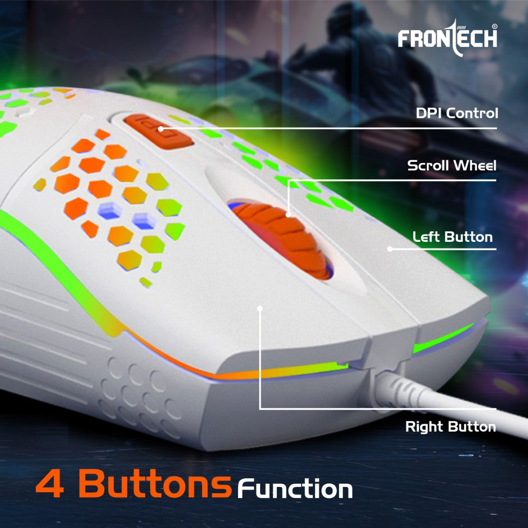 Frontech Nova Knight Gaming Keyboard and Mouse Combo with RGB Backlight Effects (KB-0043) Frontech Nova Knight Gaming Keyboard and Mouse Combo with RGB Backlight Effects (KB-0043)